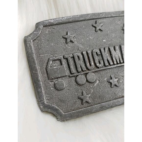 VINTAGE‎ 1970'S TRUCKMASTER TRUCKING BELT BUCKLE HIT LINE USA - Picture 2 of 6